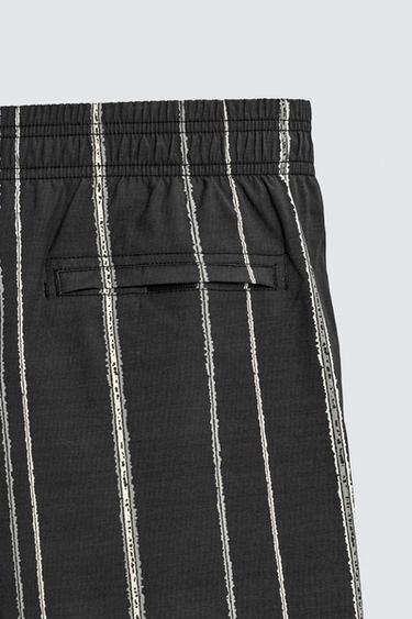 STRIPED SWIMMING TRUNKS - Black by Zara - Image 8