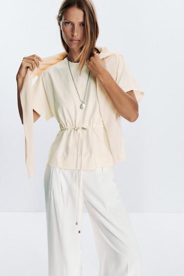 HEAVY COTTON T-SHIRT - Geel van Zara
