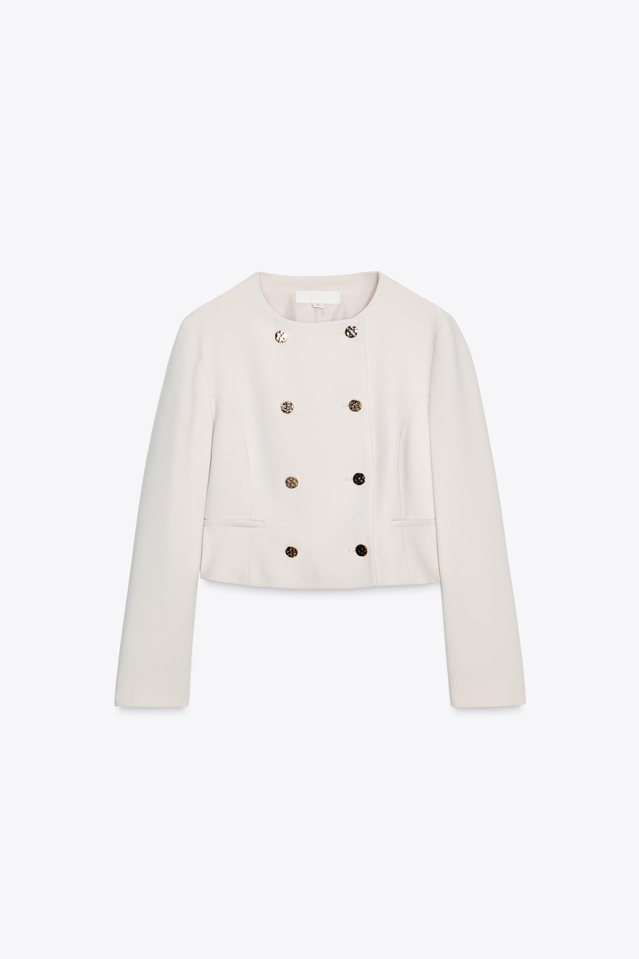 ZARA ジャケット　ホワイト ZARA ケープジャケット ケープブレザー ホワイト S - メルカリ