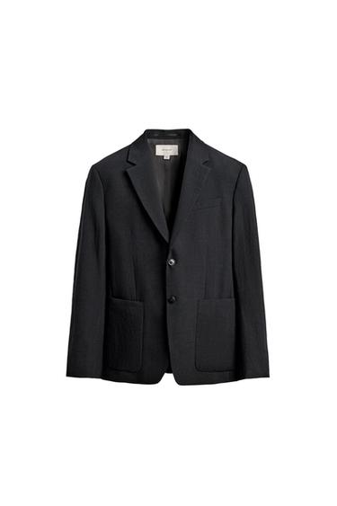 BLAZER TRAJE ESTRUCTURA 100% LANA - Negro de Zara