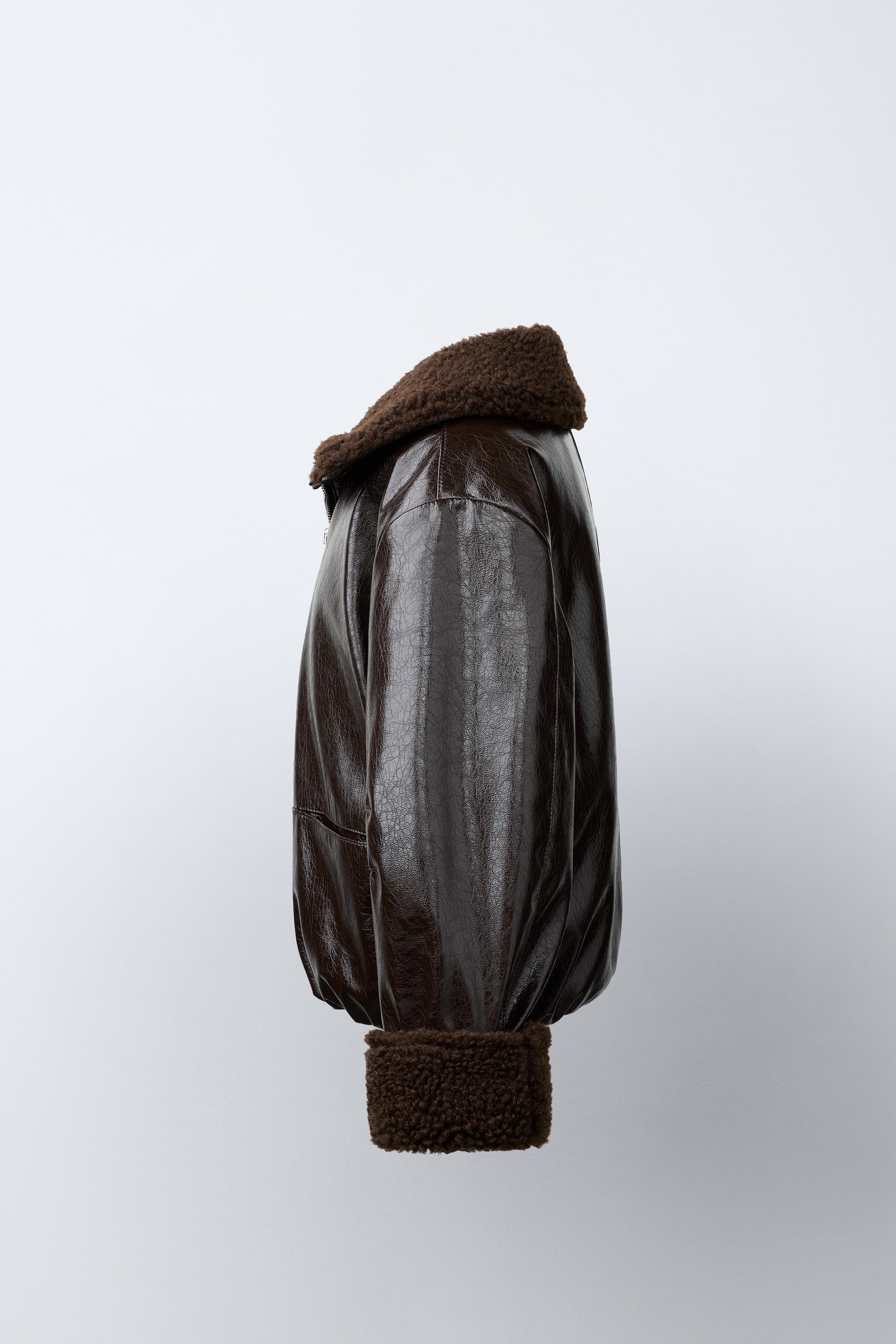 FAUX LEATHER DOUBLE-FACED JACKET