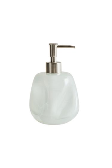 SHADED GREEN GLASS SOAP DISPENSER - GREENISH by Zara