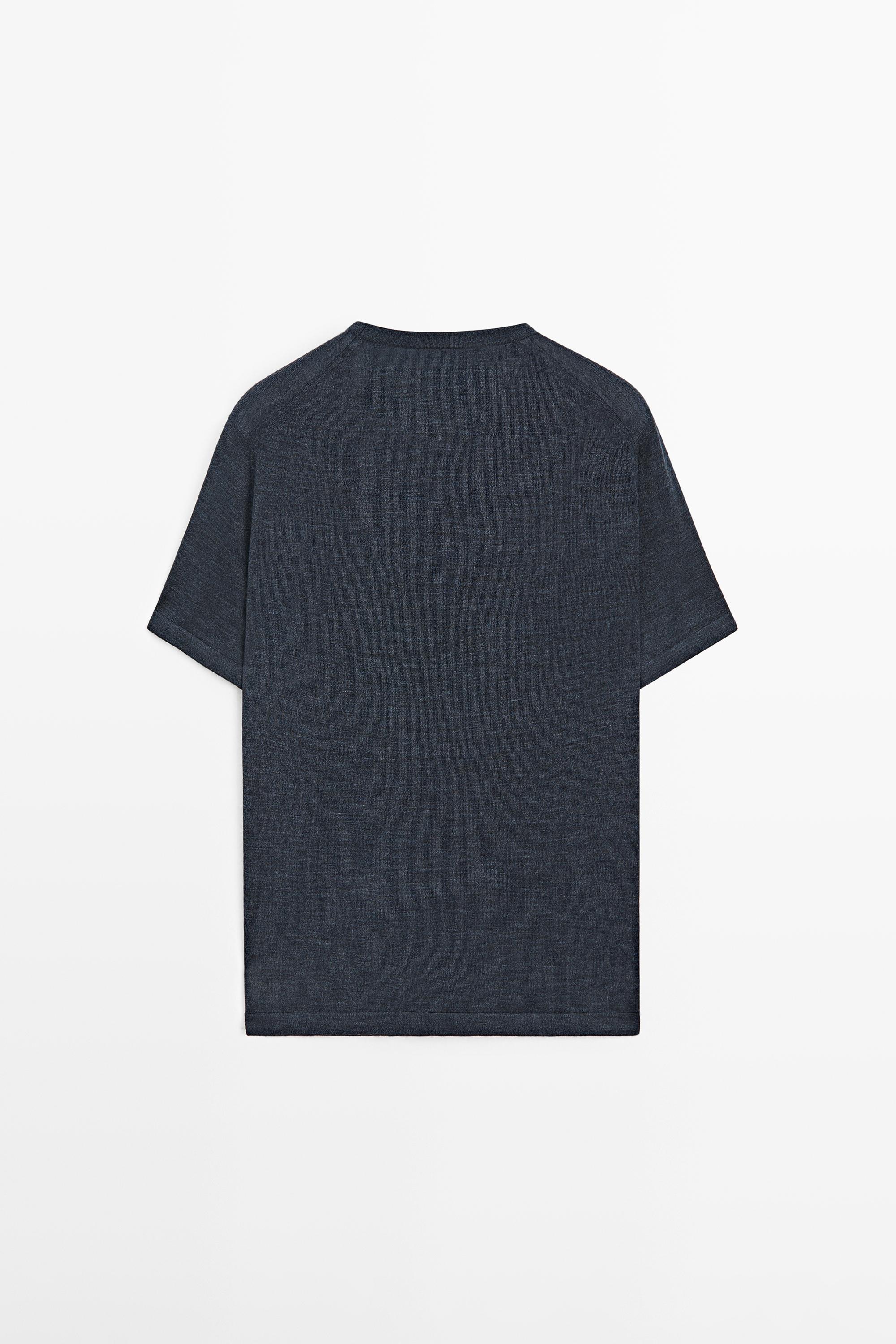 Wool blend knit T-shirt