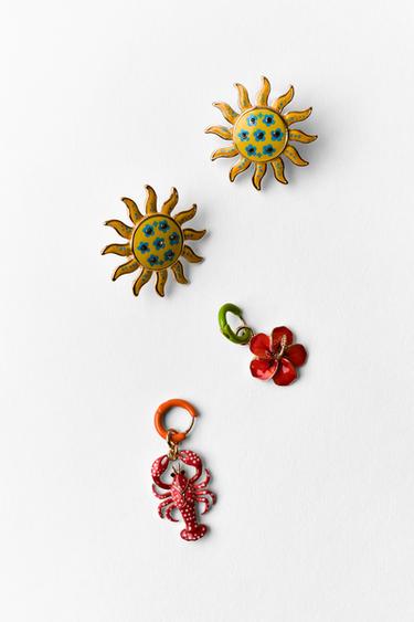 PACK OF SUN AND LOBSTER EARRINGS - Multicoloured by Zara