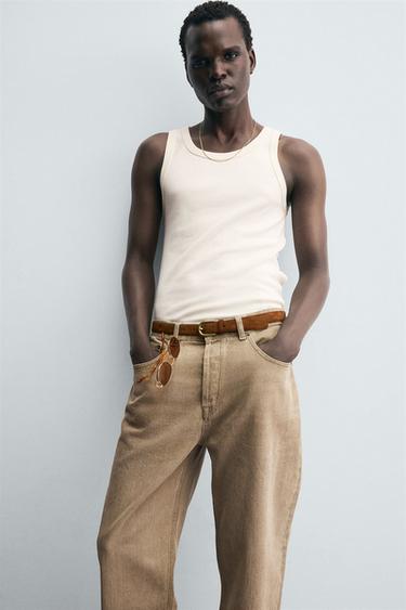 RIBBED TANK TOP - Ecru by Zara - Image 4