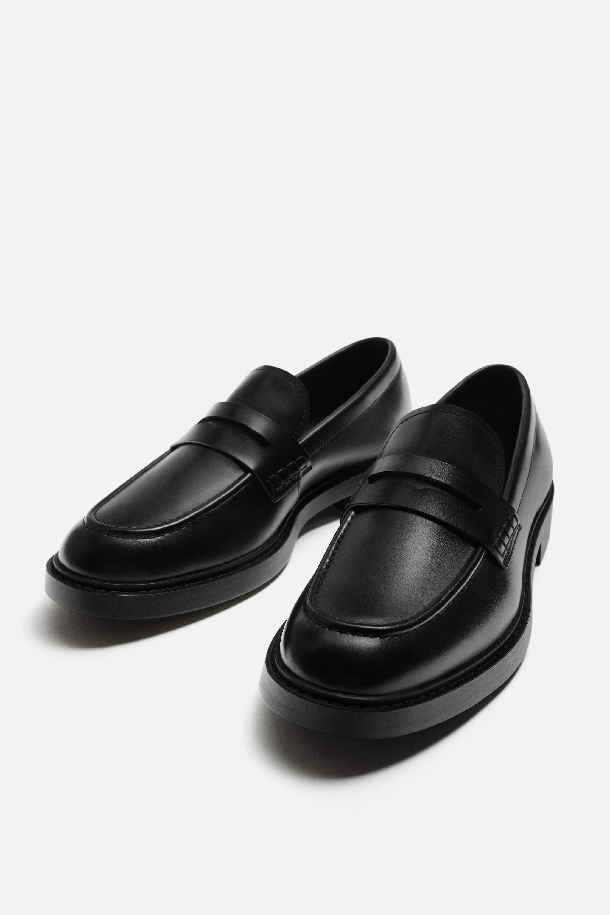 SMART PENNY STRAP LOAFERS Black ZARA India