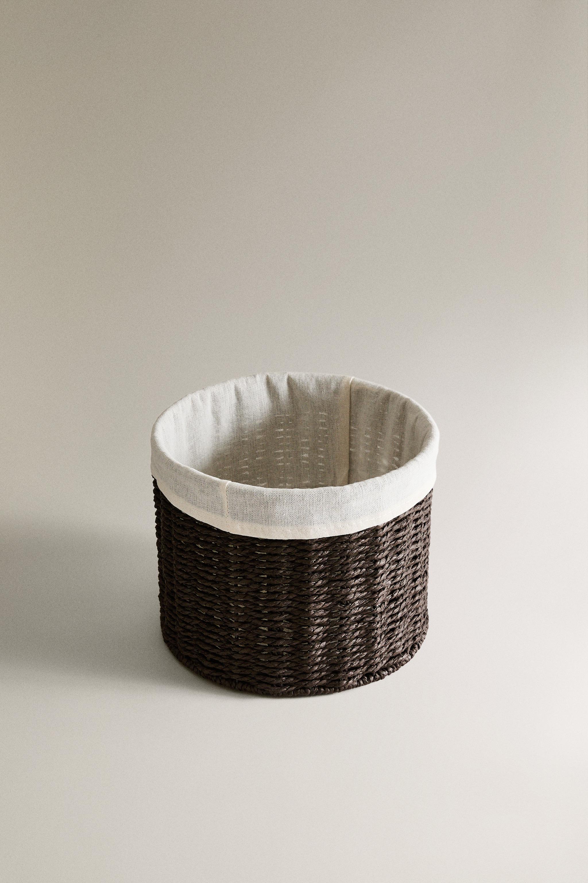 ROUND COTTON LINED BASKET