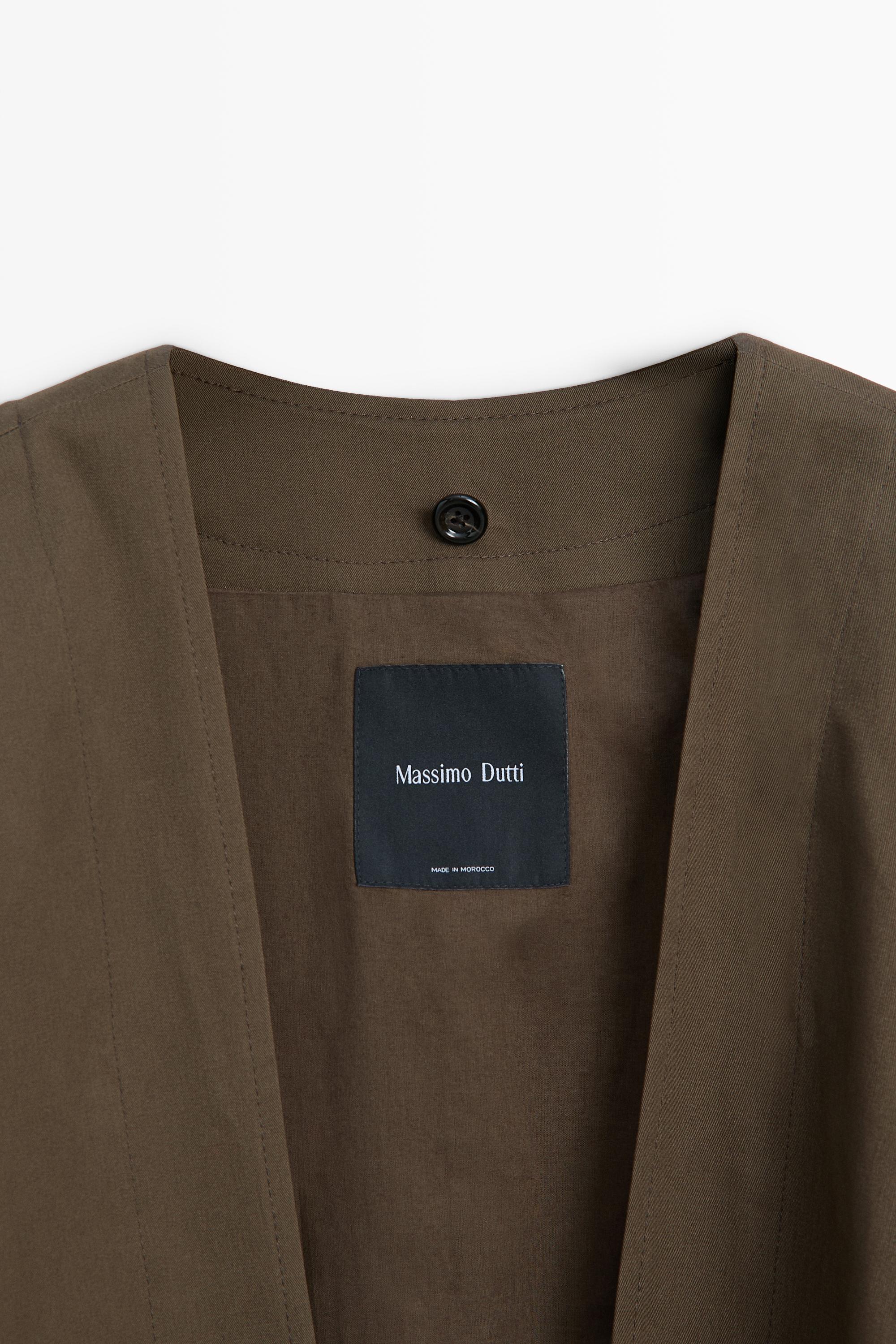 Trench en coton mélangé avec détail split