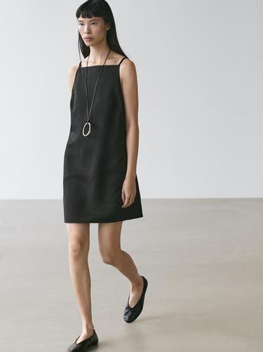 Robe courte fluide - Noir de Zara