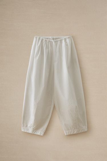 COTTON TROUSERS - Oyster-white by Zara - Image 4
