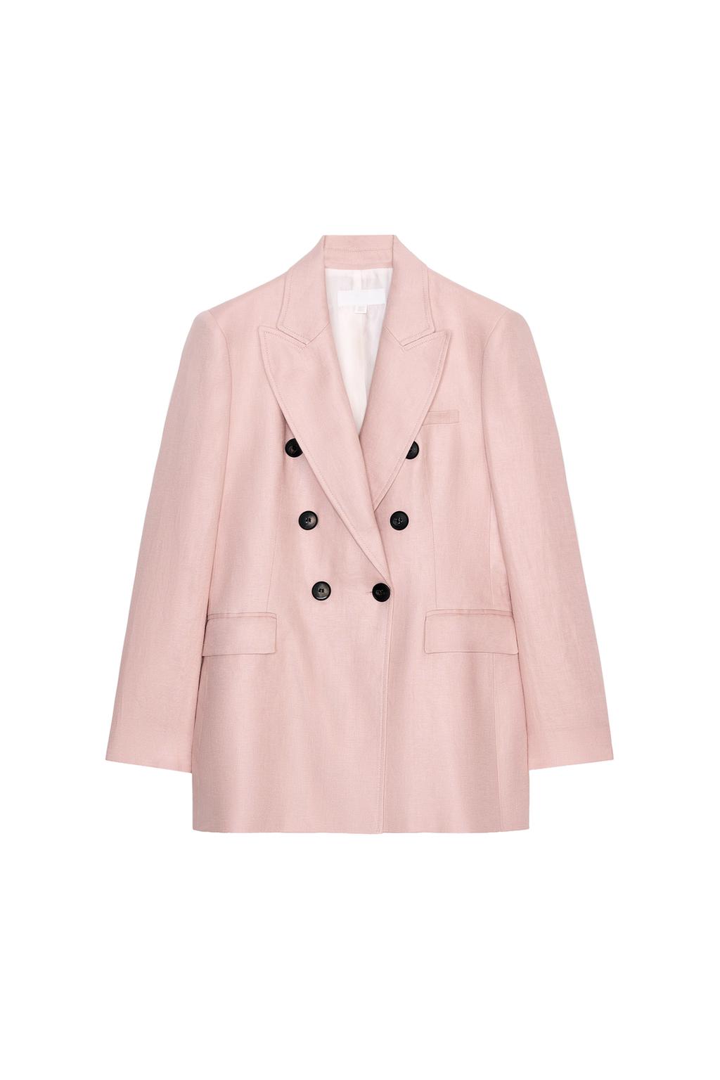 100% LINEN DOUBLE-BREASTED BLAZER - image 3