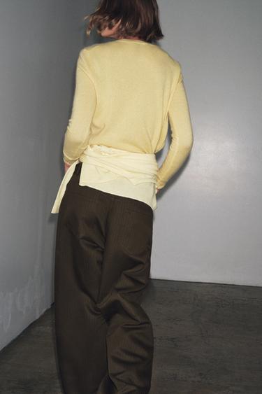 100% CASHMERE BUTTON CARDIGAN - Yellow by Zara - Image 2