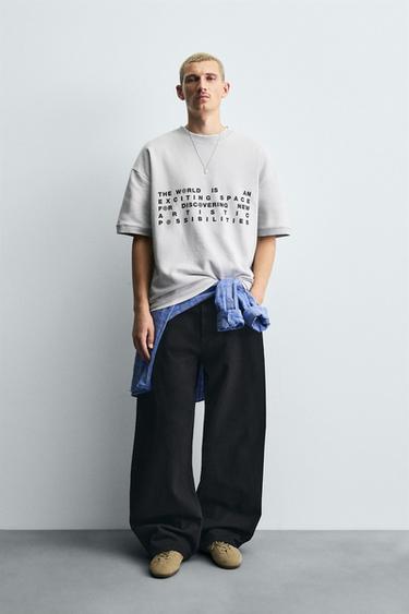 CONTRAST PRINT SWEATSHIRT - Ice by Zara - Image 0