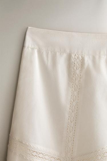 LACE SKIRT - Ecru by Zara - Image 1