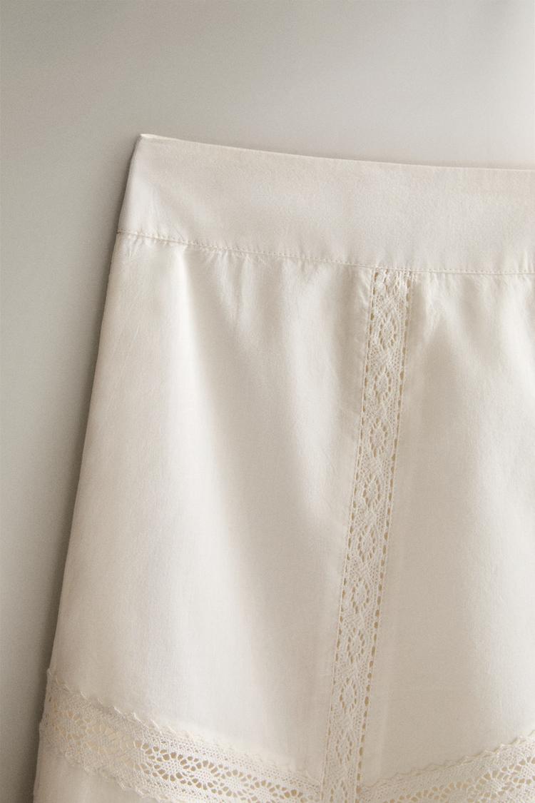 LACE SKIRT — Ecru
