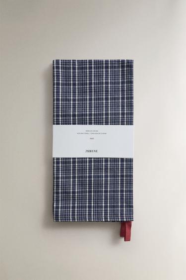 LOT TORCHONS DE CUISINE CARREAUX (LOT DE 2) - Bleu de Zara - Image 3
