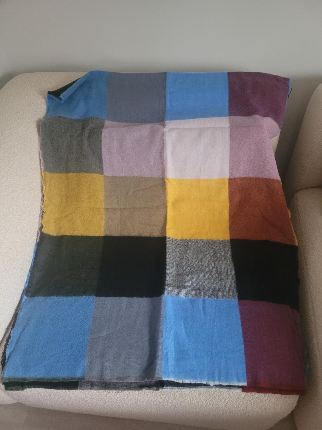 MULTICOLOURED CHECKED SCARF - Image 2