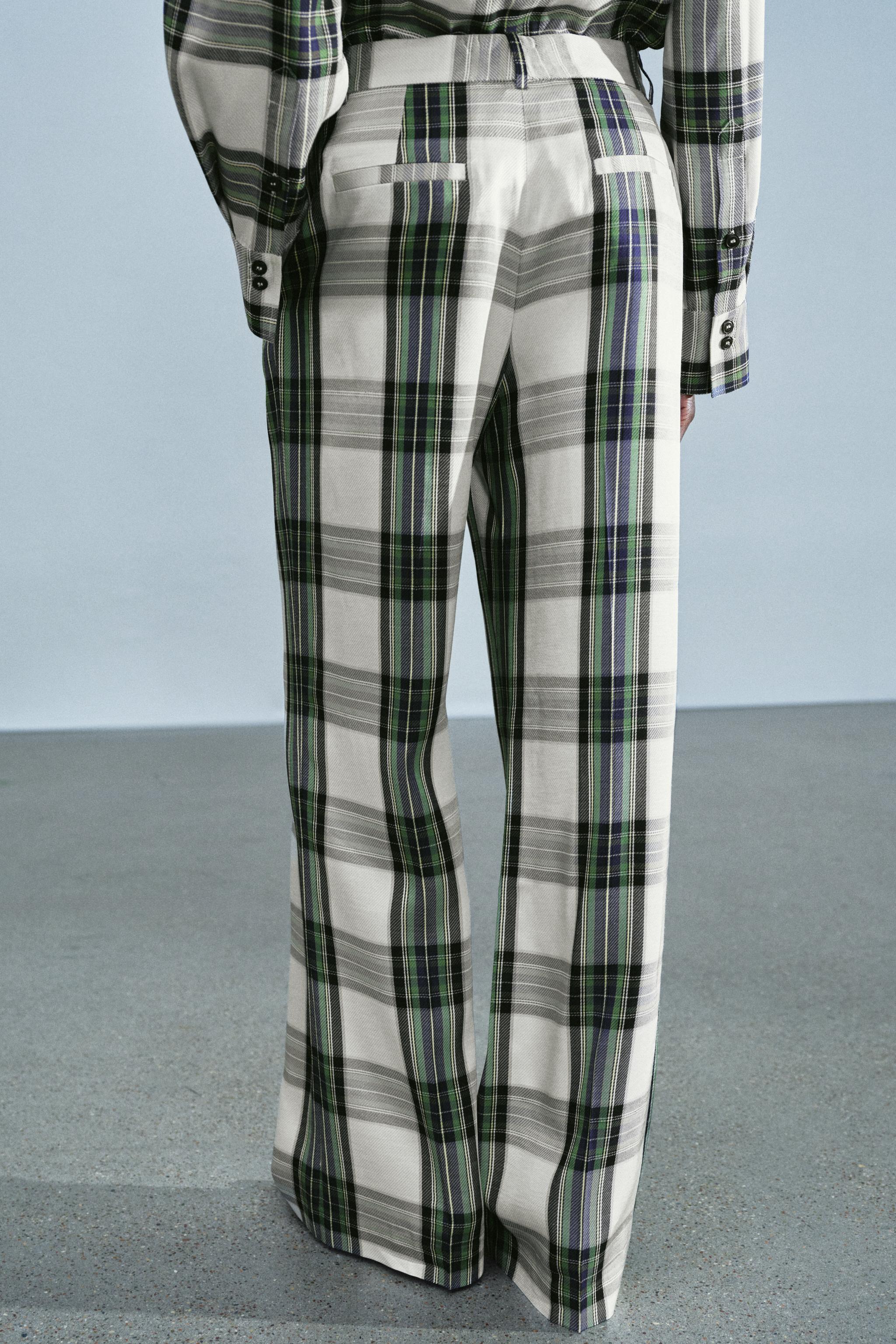 PANTALON FLUIDE À CARREAUX COLLECTION ZW