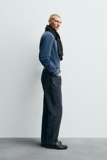 CHEMISE EN JEAN COTON - CACHEMIRE - Bleu moyen de Zara - Image 3