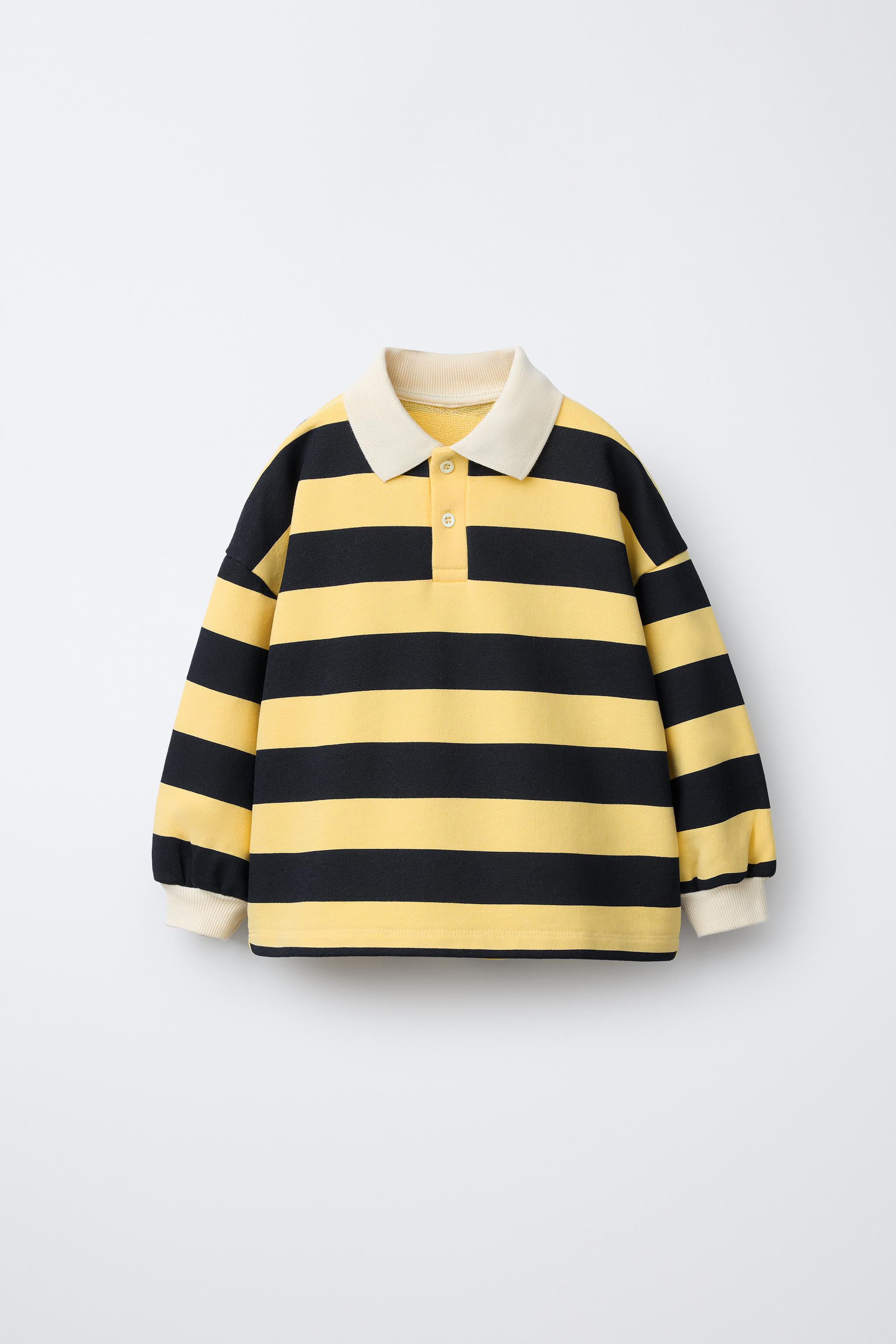 STRIPED POLO SWEATSHIRT