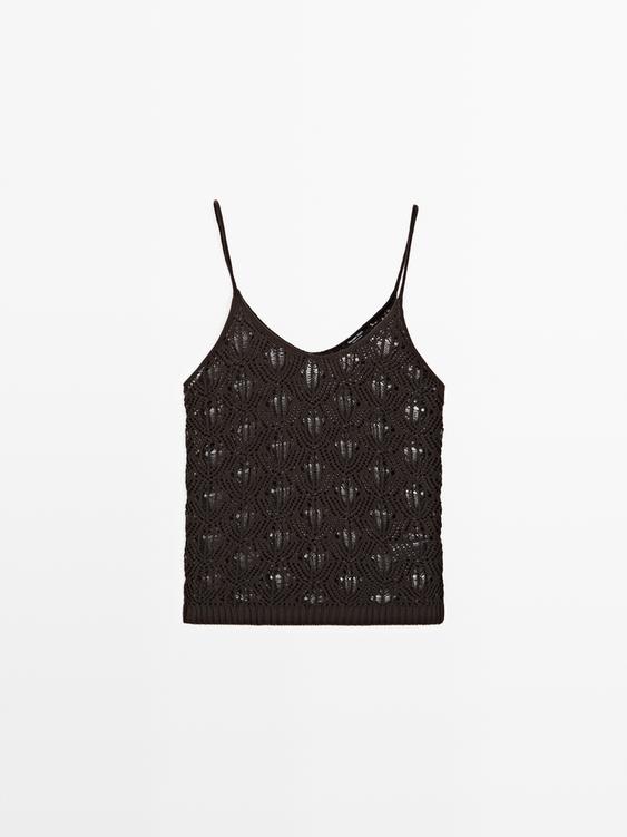 Strappy top with openwork detail from Zara - $100