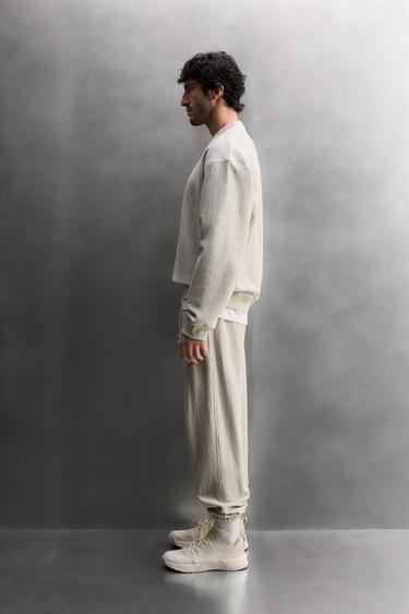 SWEAT D'ENTRAÎNEMENT COL ROND BASIQUE - Gris chiné de Zara - Image 3