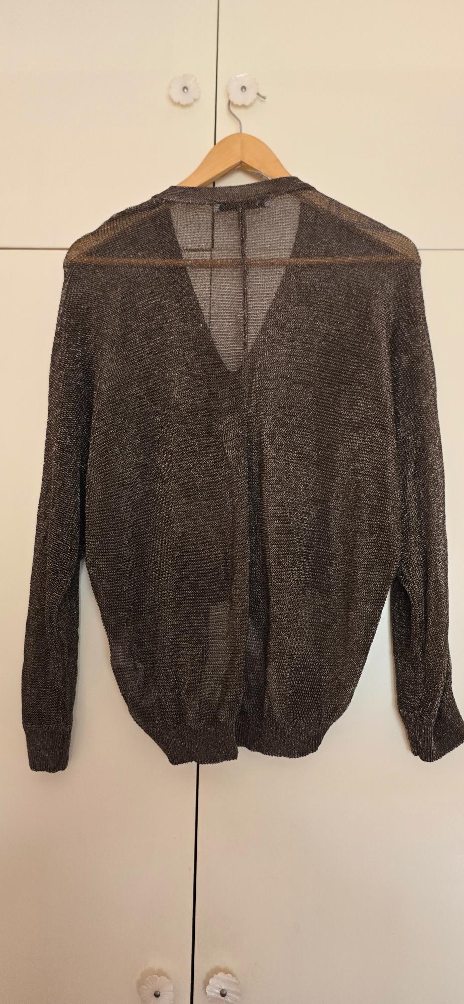 METALLIC MESH KNIT BOMBER JACKET - Image 2