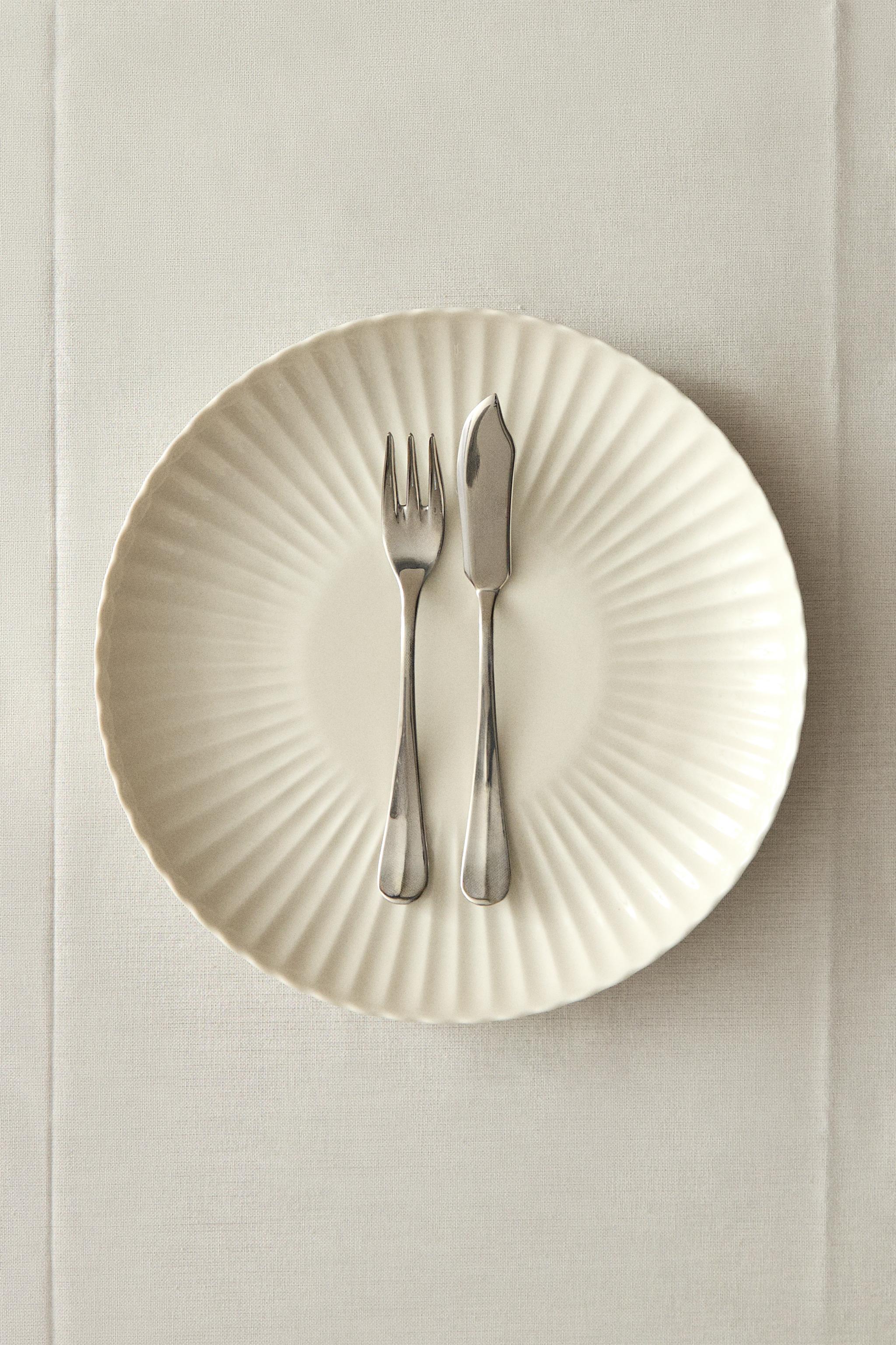 ASSIETTE PLATE PORCELAINE ONDES
