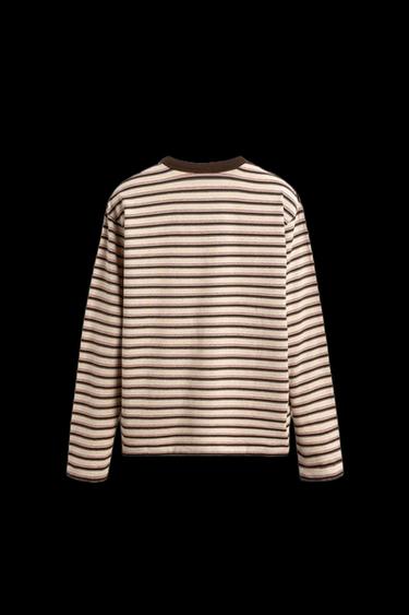 STRIPED JACQUARD T-SHIRT - Beige-brown by Zara