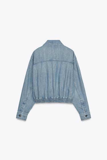 BOMBER EN DENIM ZW COLLECTION - Bleu de Zara - Image 2