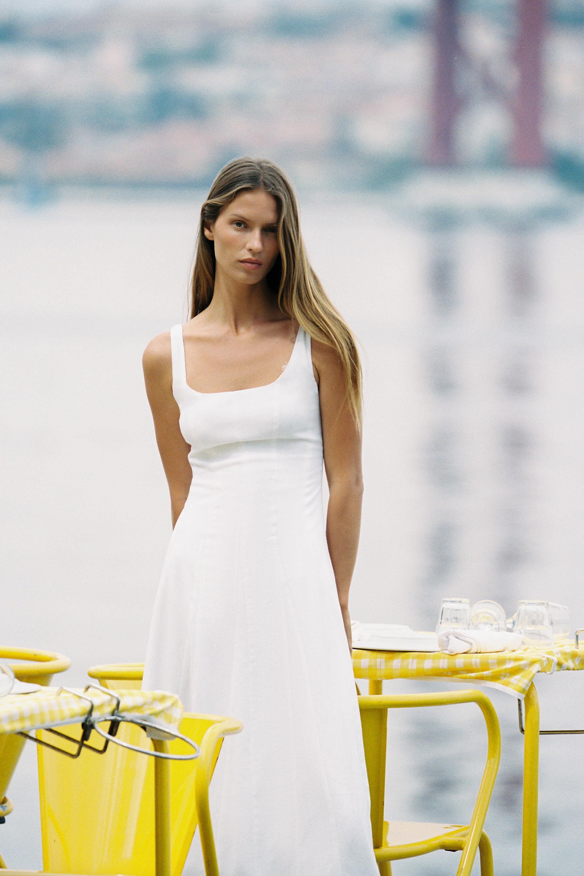 zara white dress