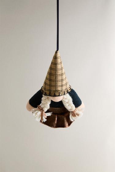 DÉCORATION SAPIN GNOME TRESSES NOËL - Bleu de Zara - Image 1