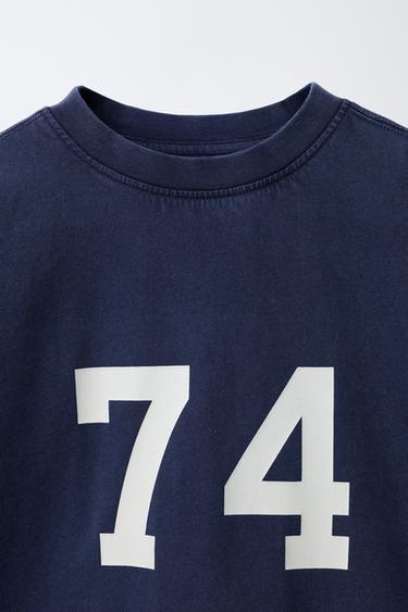 NUMBER PRINT T-SHIRT - Navy blue by Zara - Image 2