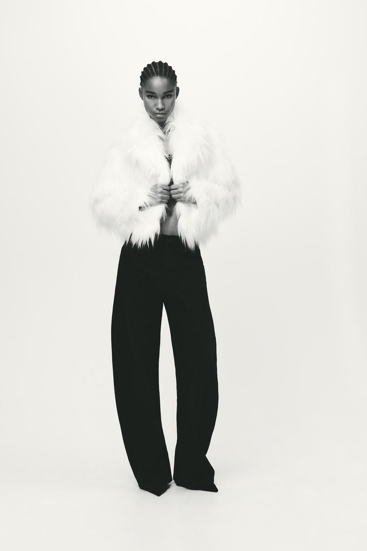 FAUX FUR JACKET - White | ZARA United States