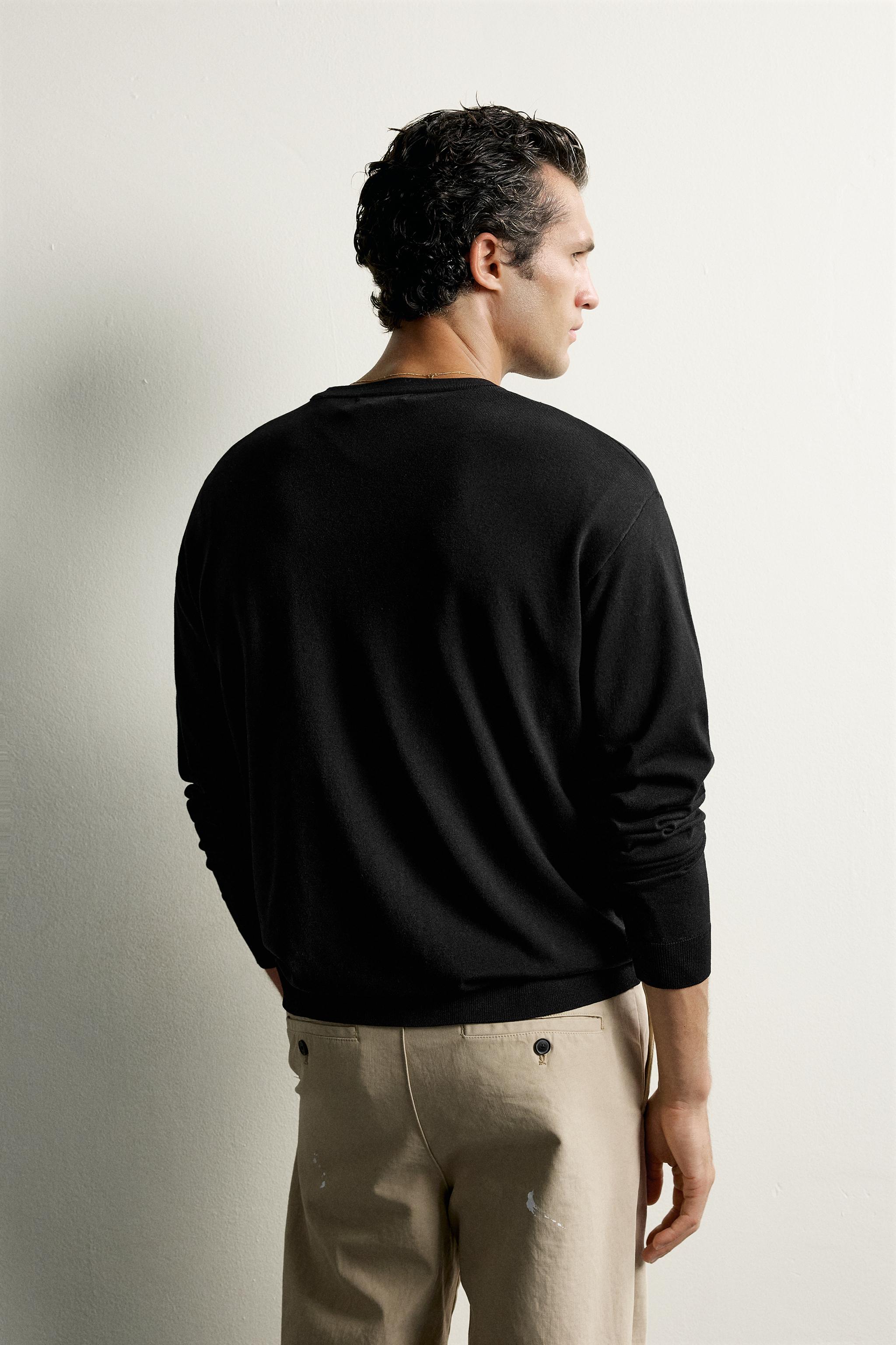 Мужские свитеры Zara BASIC REGULAR FIT SWEATER — фото 3