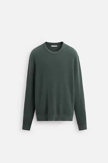 Zara TEKSTUURNE KAMPSUN, REGULAR FIT - Sinine/roheline