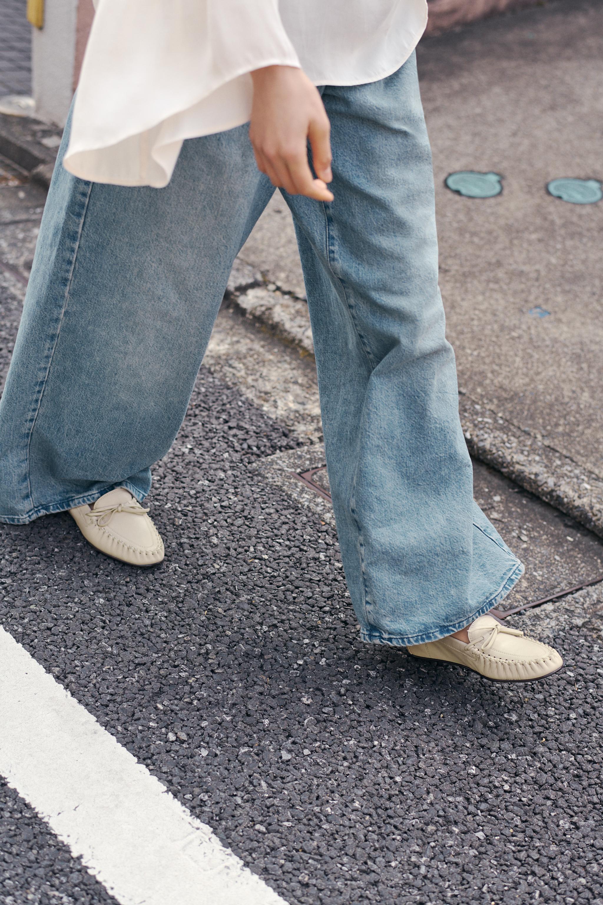 Z1975WIDE-LEGハイライズ デニムパンツ ダーツ - ミディアム