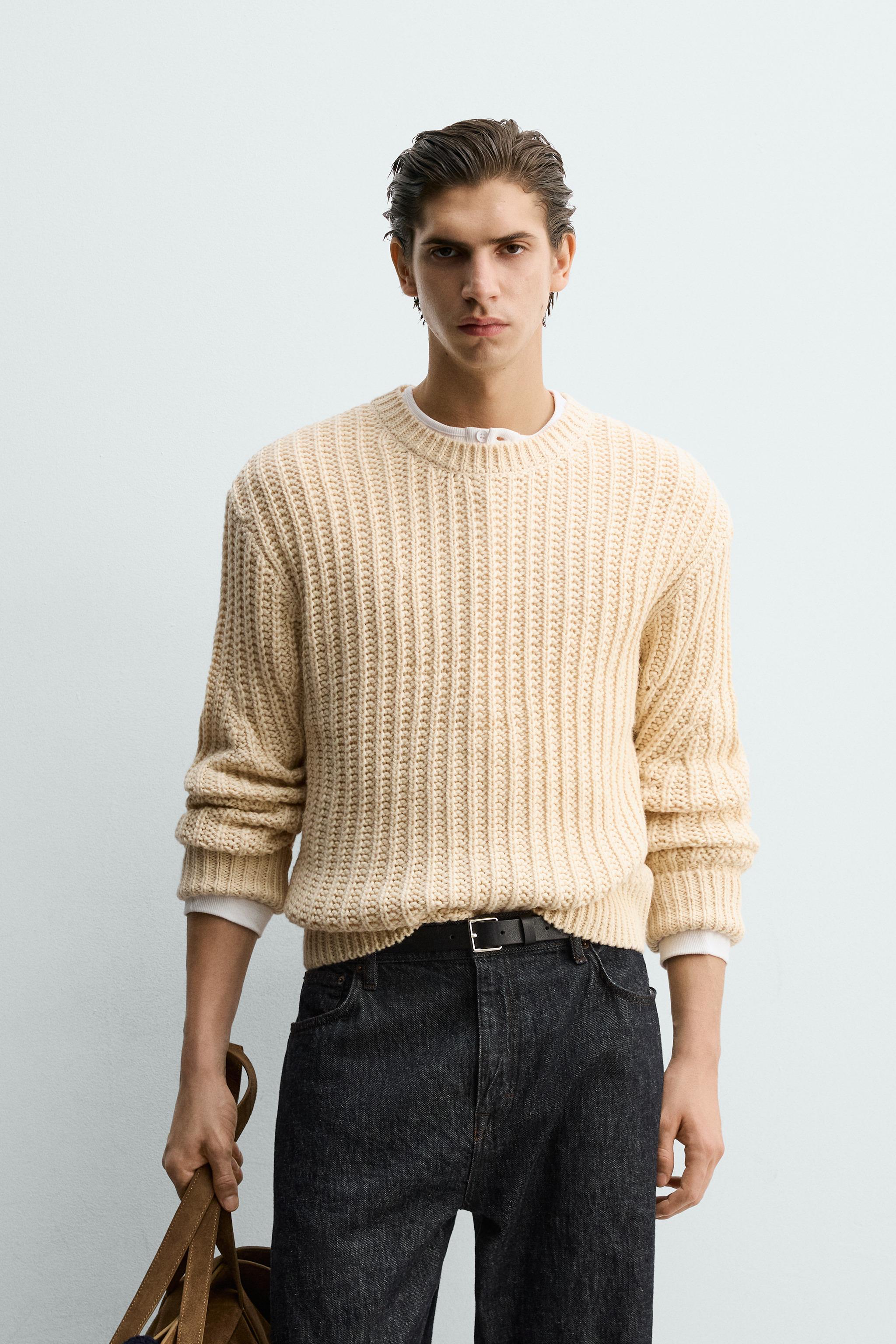 VOLUME TEXTURED JUMPER - Ecru | ZARA United States