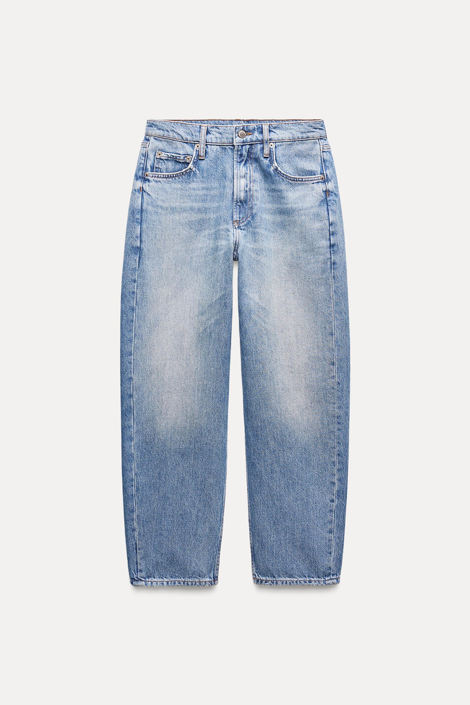 ZW COLLECTION STRAIGHT COATED-EFFECT MID-WAIST JEANS