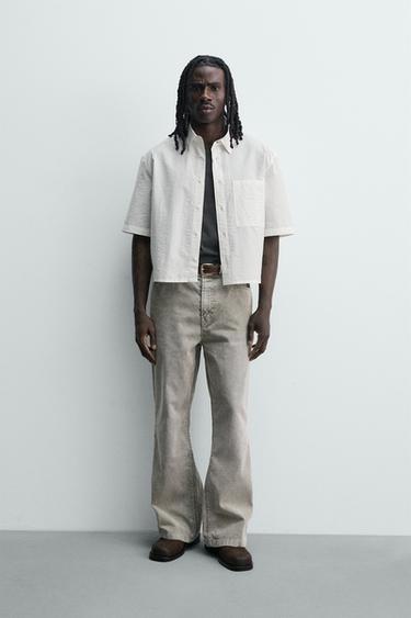 BOXY FIT OVERHEMD MET ZAK - Wit van Zara - Afbeelding 0