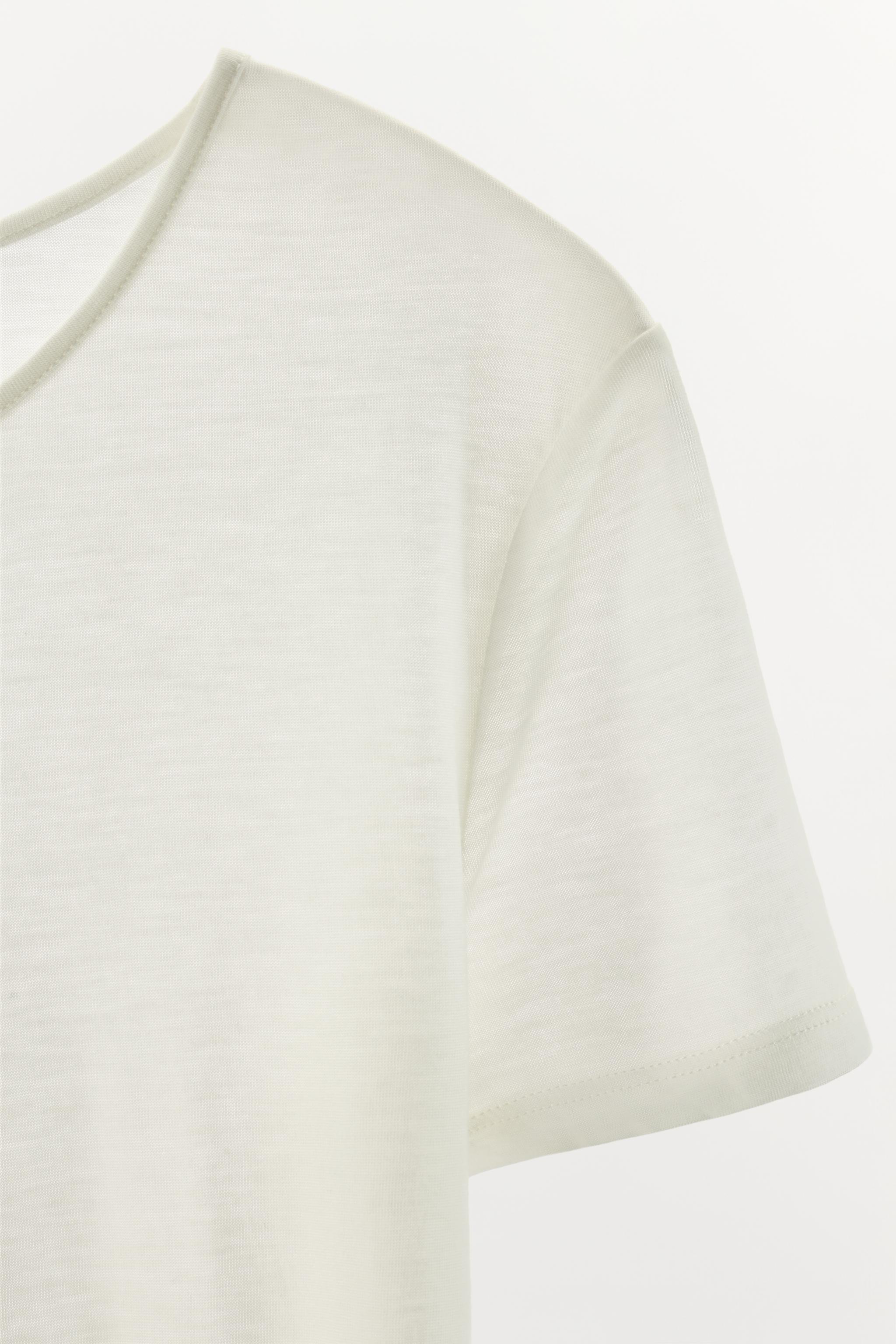 T-SHIRT UNI MÉLANGE LAINE