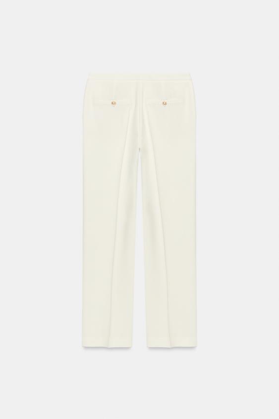 PANTALON DROIT - Écru de Zara - Image 5