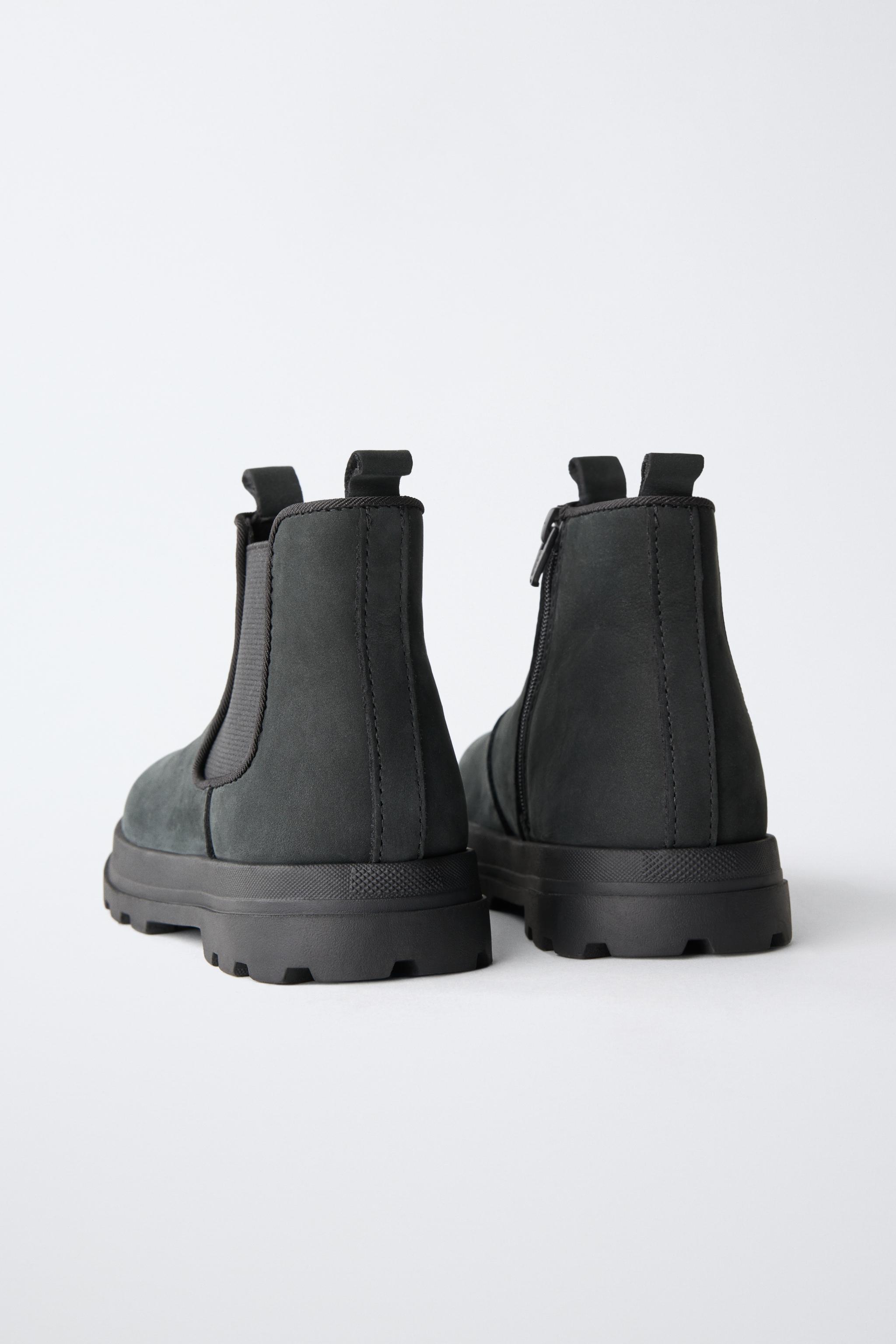 BOTTINES CHELSEA EN CUIR WATER REPELLENT