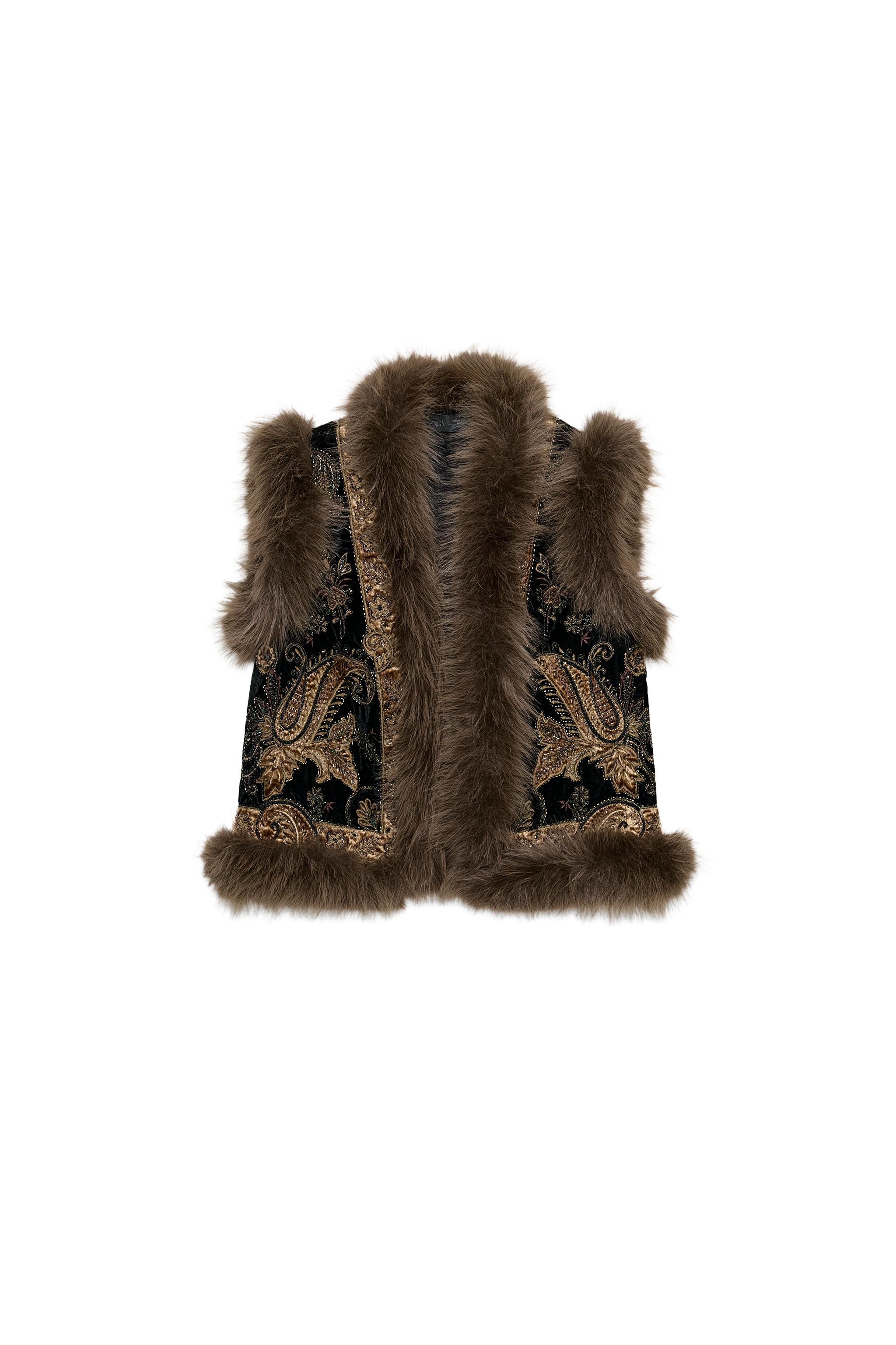 ZW COLLECTION LIMITED EDITION EMBROIDERED WAISTCOAT - Black | ZARA