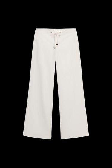 WIDE-LEG TROUSERS - Ecru by Zara - Image 0