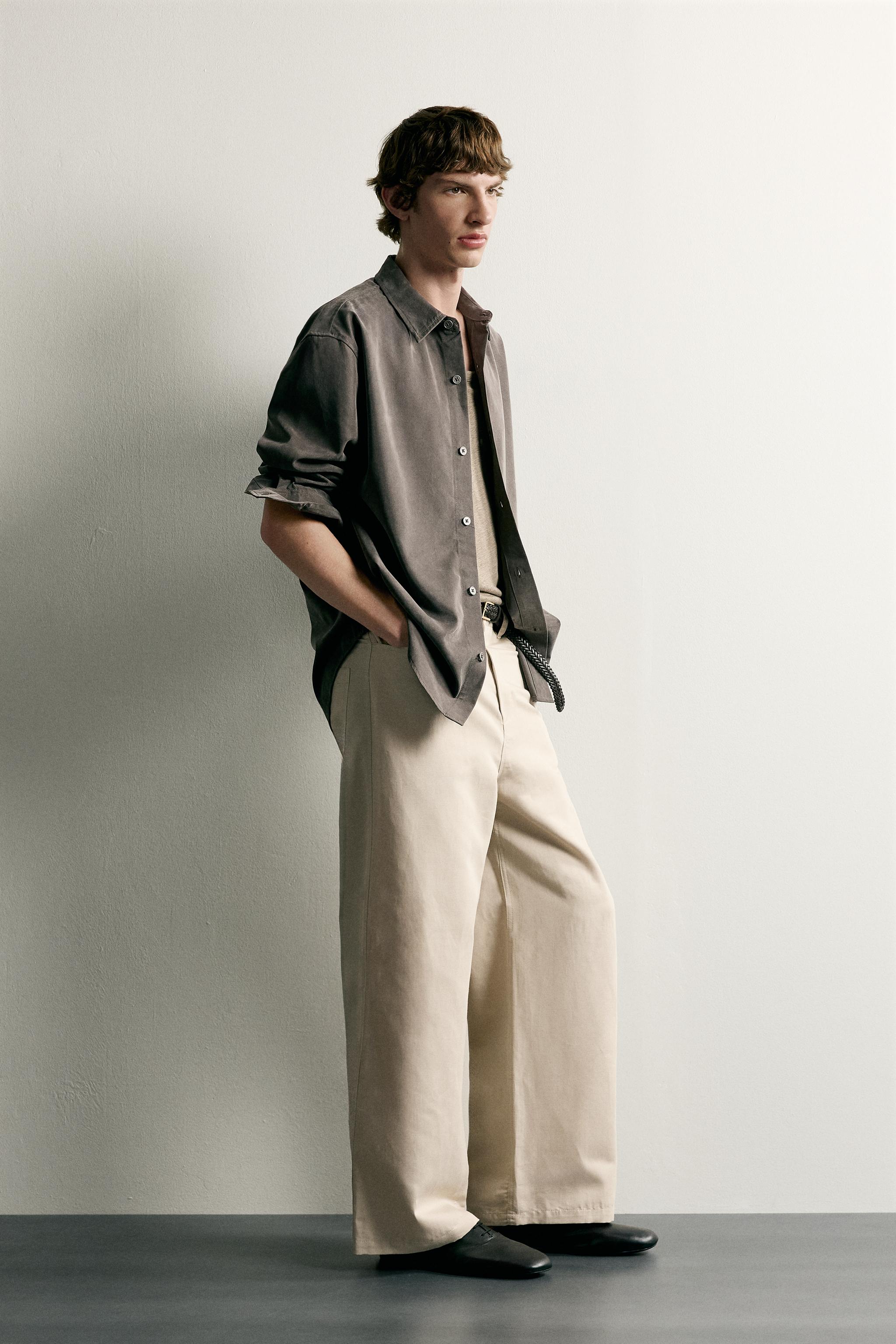 COTTON-LINEN RELAXED-FIT TROUSERS