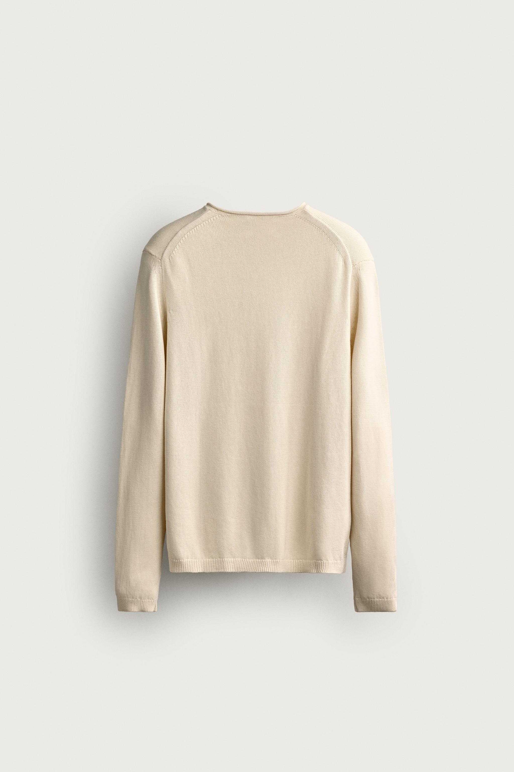 PULL RELAXED FIT EN COTON À COL V