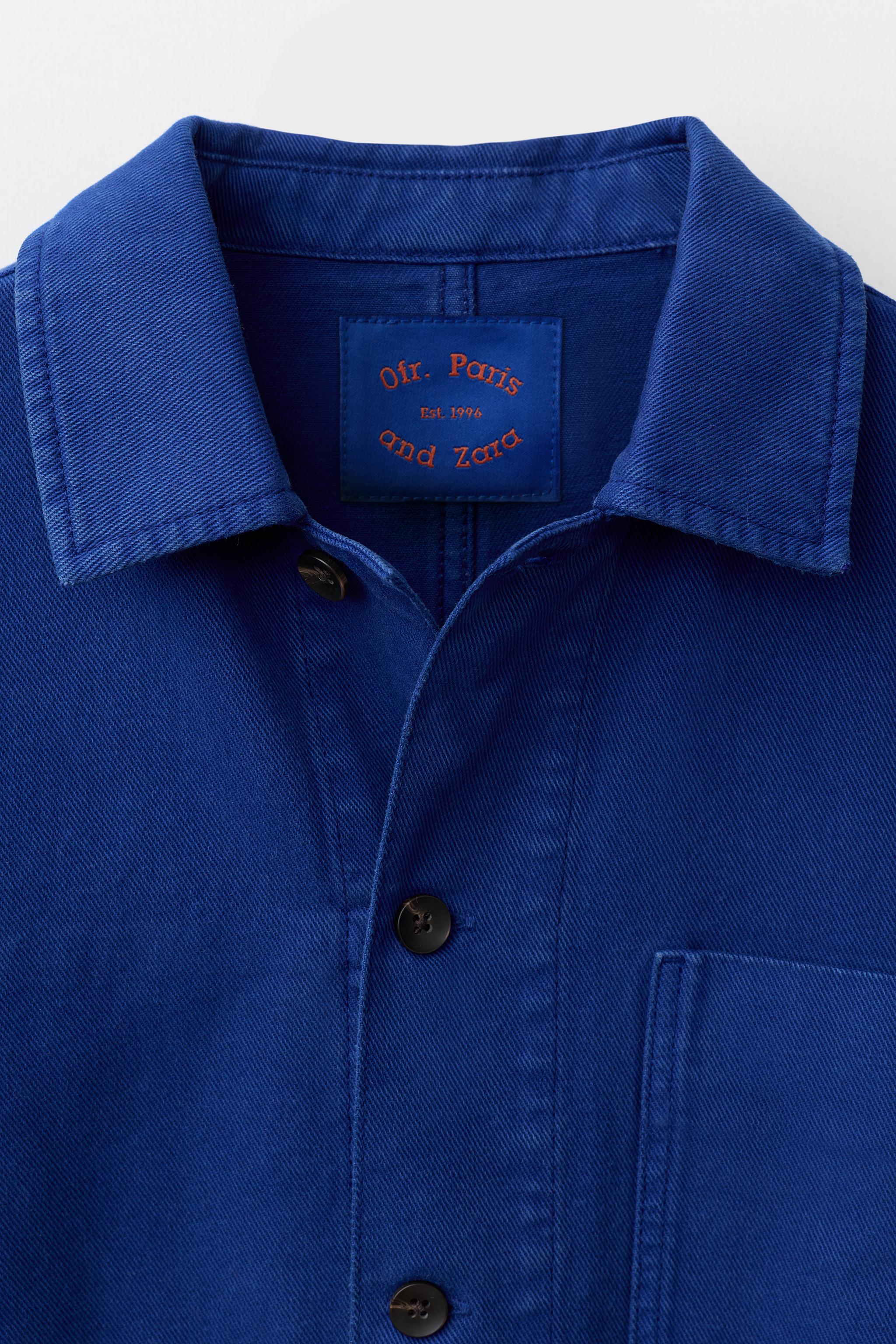 0FR. PARIS X ZARA EMBROIDERED CANVAS OVERSHIRT