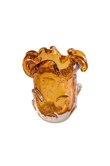 SMALL IRREGULAR DECORATIVE VASE - Orange by Zara