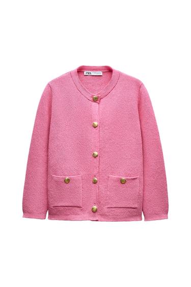 PLAIN KNIT CARDIGAN